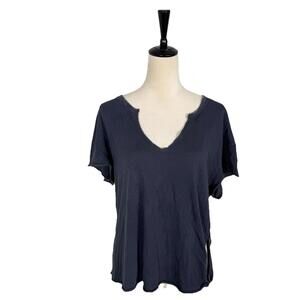 We The Free Oversized Relaxed Raw Edges T Shirt Women XS Grunge Boho